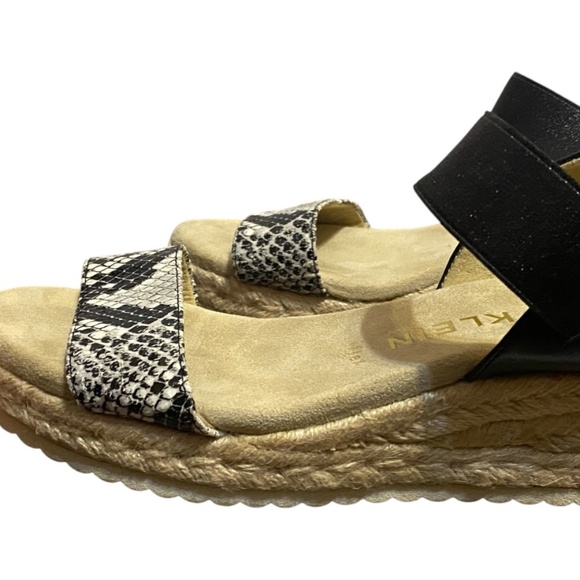 Anne Klein I flex wedge espadrille faux snakeskin sandal. Sz 7.5 - Picture 5 of 16